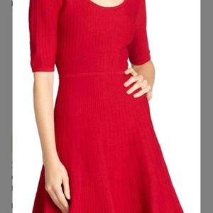 Red BCBG dress in style Allie